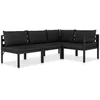 Image de vidaXL Salon de jardin 4 pcs avec coussins Aluminium Anthracite