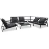 Image de vidaXL Salon de Jardin 5 pcs avec Coussins Mobilier de Jardin Meubles dExtérieur Mobilier de Patio Meubles de Terrasse 47819