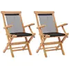 Image de Chaises Pliables De Jardin Lot De 2 Bois Teck Solide Et Corde Vidaxl