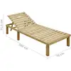 Image de Chaise Longue Bois De Pin Imprégné Vidaxl