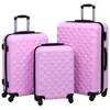 Image de vidaXL Ensemble de valises rigides 3 pcs Rose ABS 92414
