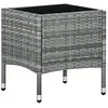 Image de Table De Jardin Gris 40x40x45 Cm Résine Tressée Vidaxl