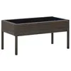 Image de vidaXL Table de jardin Marron 75x40x37 cm Résine tressée 45903
