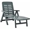 Image de vidaXL Chaise longue pliable Plastique Vert 48755