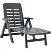 Image de Chaise Longue Pliable Plastique Anthracite Vidaxl