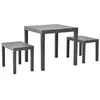 Image de vidaXL Table de jardin avec 2 bancs Plastique Marron 48779