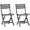 Image de vidaXL Chaises de jardin pliables lot de 2 Plastique Mocha 48788