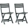 Image de Chaises De Jardin Pliables 2 Pcs Plastique Vert Vidaxl