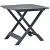 Image de Table Pliable De Jardin Anthracite 79x72x70 Cm Plastique Vidaxl