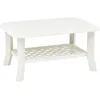 Image de Table Basse Blanc 90x60x46 Cm Plastique Vidaxl