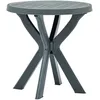Image de Table De Bistro Blanc Ø70 Cm Plastique Vidaxl