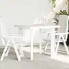 Image de Table De Jardin Blanc 80x75x72 Cm Plastique Vidaxl