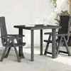 Image de Table De Jardin Anthracite 80x75x72 Cm Plastique Vidaxl