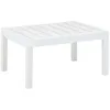 Image de vidaXL Table de jardin Blanc 78x55x38 cm Plastique