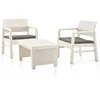 Image de vidaXL Salon de jardin 3 pcs Plastique Blanc 48823