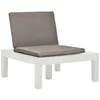 Image de Chaise De Salon De Jardin Avec Coussin Plastique Blanc Vidaxl
