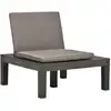 Image de Chaise De Salon De Jardin Avec Coussin Plastique Anthracite Vidaxl