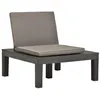 Image de vidaXL Chaise de salon de jardin avec coussin Plastique Anthracite