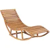 Image de Chaise Longue À Bascule Bois De Teck Solide Vidaxl