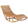 Image de vidaXL Chaise longue à bascule Bois de teck solide 49390