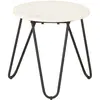 Image de Table Basse Blanc 40x40x40 Cm Pierre Véritable Texture Marbre Vidaxl