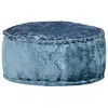 Image de Pouf Rond Velours 40x20 Cm Bleu Vidaxl
