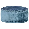 Image de vidaXL Pouf Rond Velours 40 x 20 cm Bleu