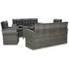 Image de vidaXL Mobilier à Dîner de Jardin 5 pcs et Coussins Salon de Jardin Mobilier de Patio Table et Chaises de Salle à Manger 46115