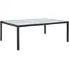 Image de Table À Dîner D'extérieur Noir 200x150x74 Cm Résine Tressée Vidaxl