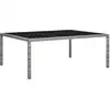 Image de Table À Manger D'extérieur Gris 200x150x74 Cm Résine Tressée Vidaxl