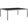 Image de vidaXL Table à dîner dextérieur Gris 200x150x74 cm Résine tressée