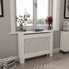 Image de Cache-radiateurs Blanc VIDAXL - 112x19x815 cm MDF - Espace de rangement supplémentaire pour votre salon