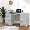 Image de Bureau Gris Béton 140x50x77 Cm Bois D'ingénierie Vidaxl