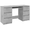 Image de Vidaxl bureau gris béton 140x50x77 cm bois d'ingénierie 800814