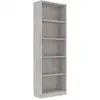 Image de Vidaxl bibliothèque à 5 niveaux gris béton 60x24x175cm bois ingénierie