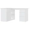 Image de Bureau D'angle Blanc 145x100x76 Cm Bois D'ingénierie Vidaxl