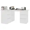 Image de Vidaxl bureau d'angle blanc 145x100x76 cm bois d'ingénierie 801089