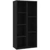 Image de Vidaxl bibliothèque noir 50x25x106 cm bois d'ingénierie 801108