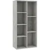 Image de VidaXL Bibliothèque Gris béton 50x25x106 cm Aggloméré