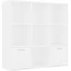 Image de vidaXL Bibliothèque Blanc 98x30x98 cm Bois d’ingénierie 801116