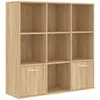 Image de Bibliothèque Chêne Sonoma 98x30x98 Cm Bois D’ingénierie Vidaxl