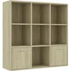 Image de vidaXL Bibliothèque Chêne sonoma 98x30x98 cm Bois d’ingénierie 801119