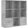 Image de Bibliothèque Gris Béton 98x30x98 Cm Bois D’ingénierie Vidaxl