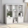 Image de Bibliothèque Blanc Brillant 98x30x98 Cm Bois D’ingénierie Vidaxl
