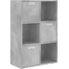 Image de Armoire De Rangement Gris Béton 60x29,5x90 Cm Bois D'ingénierie Vidaxl