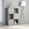 Image de vidaXL Armoire de rangement Gris béton 60x295x90 cm Aggloméré