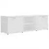 Image de Meuble Tv Blanc 120x34x37 Cm Bois D'ingénierie Vidaxl
