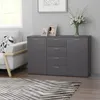 Image de Buffet Gris 120x35,5x75 Cm Bois D'ingénierie Vidaxl