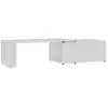 Image de Vidaxl table basse blanc 150x50x35 cm bois d'ingénierie 801337