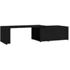 Image de vidaXL Table basse Noir 150x50x35 cm Aggloméré